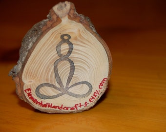 Hand carved rubber Meditate stamp