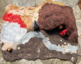 River and Field Wool Felted Waldorf Inspired Playscape