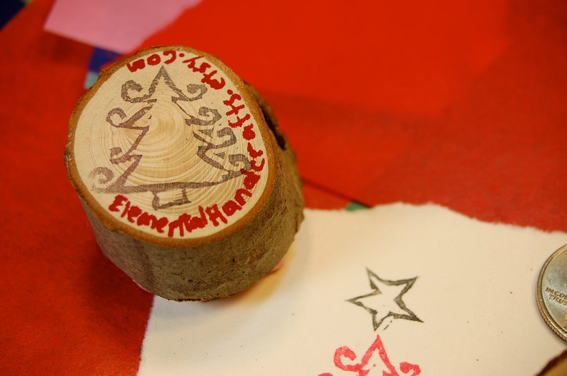 Mini Folk Christmas Tree Stamp kit image 3