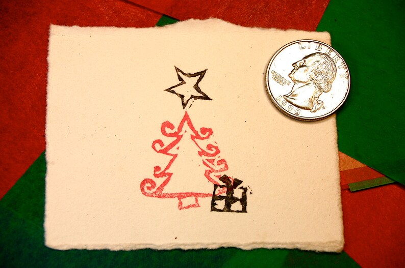 Mini Folk Christmas Tree Stamp kit image 2
