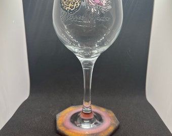 Decorative wine glass