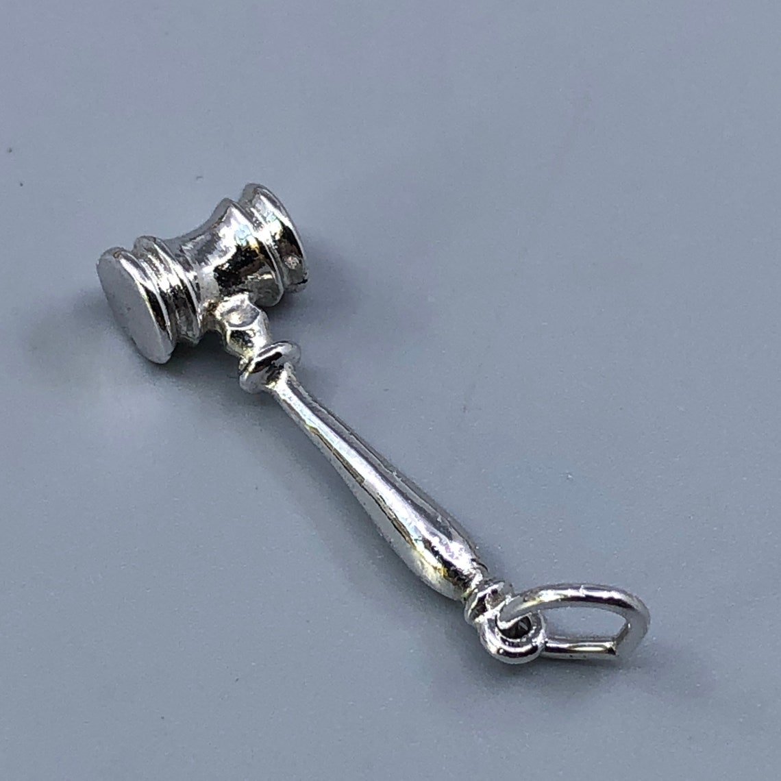 Sterling Silver Gavel Charm Judge Law Auctioneer Etsy