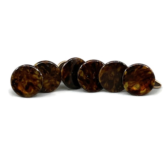 Celluloid Cuff Button Cufflinks Set of 6 Antique E