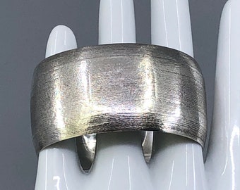 Sterling Silver Southwest Style Small Cuff Bracelet Signed WA or AW