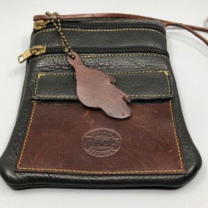 Pochette Zippée En Cuir Vintage Roots Marron - Portefeuille Occasion Unisexe