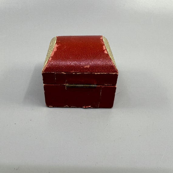 Antique Ring Presentation Box Domed Push Button R… - image 5