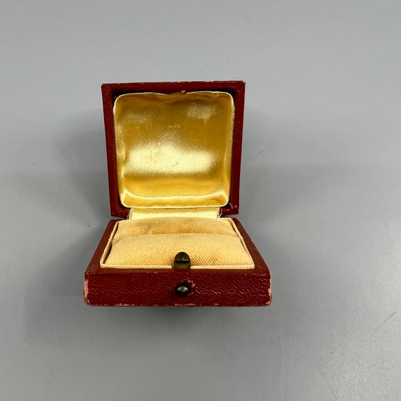 Antique Ring Presentation Box Domed Push Button R… - image 6