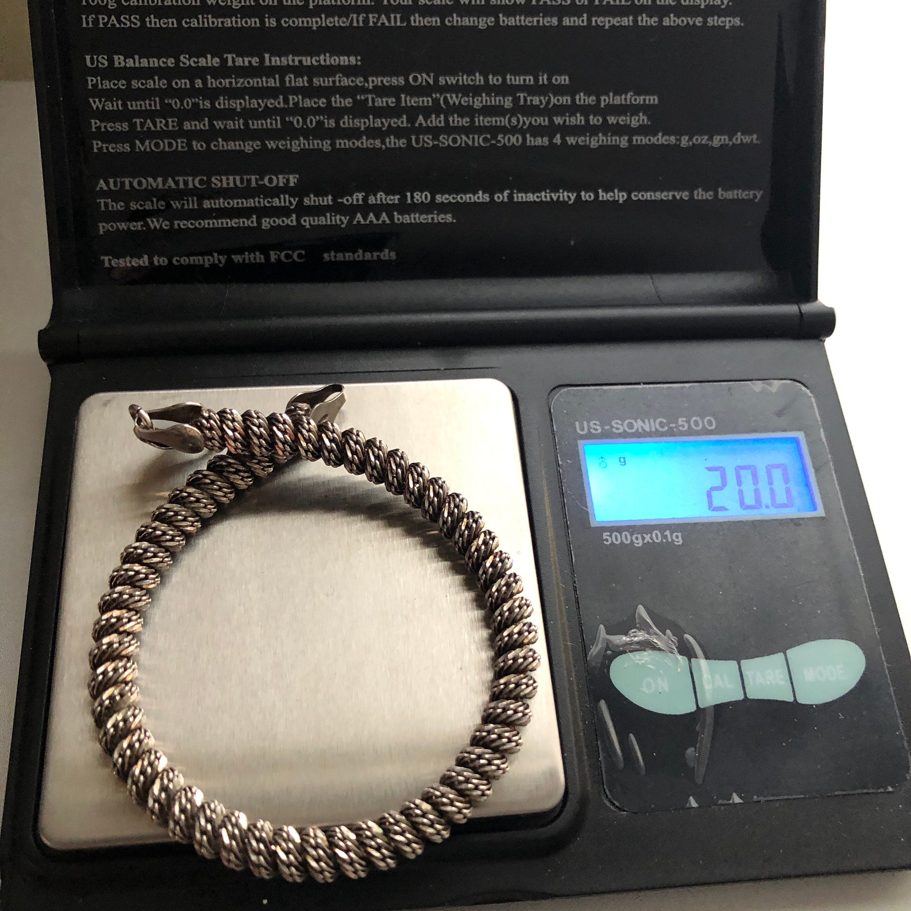 Vintage Sterling Rope Twist Bracelet Italy Etsy