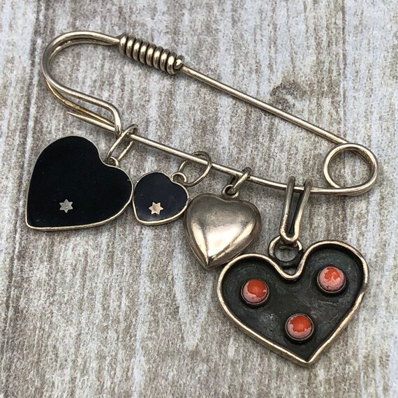 silver heart pin