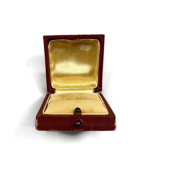 Antique Ring Presentation Box Domed Push Button R… - image 1