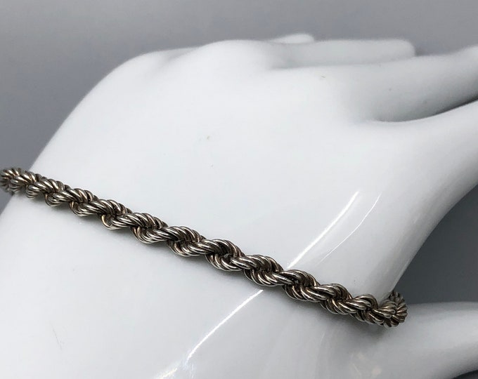 Vintage Sterling Rope Twist Bracelet Italy Etsy Canada