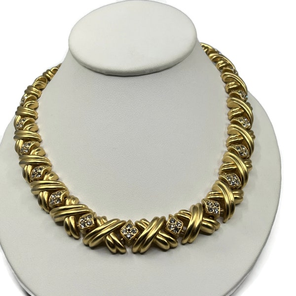 Collier Et Bracelet Vintage Oscar De La Renta - Doré à L'or - Set Complet