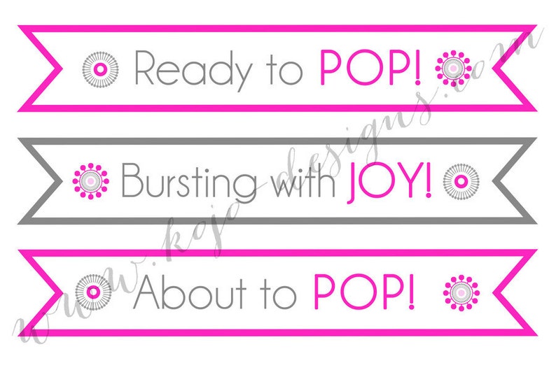 Pink Ready to Pop PRINTABLES printable 'ready to pop' | Etsy