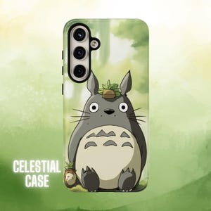 Uroczy Totoro Studio Ghibli Zielony Telefon Etui, Trwała Ochronna Osłona dla Fanów Anime, Miłośników Kreskówek, Prezent dla Fanów Anime