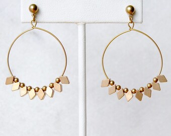 Darling Diamond Hoops | Delicate Boho Dangles