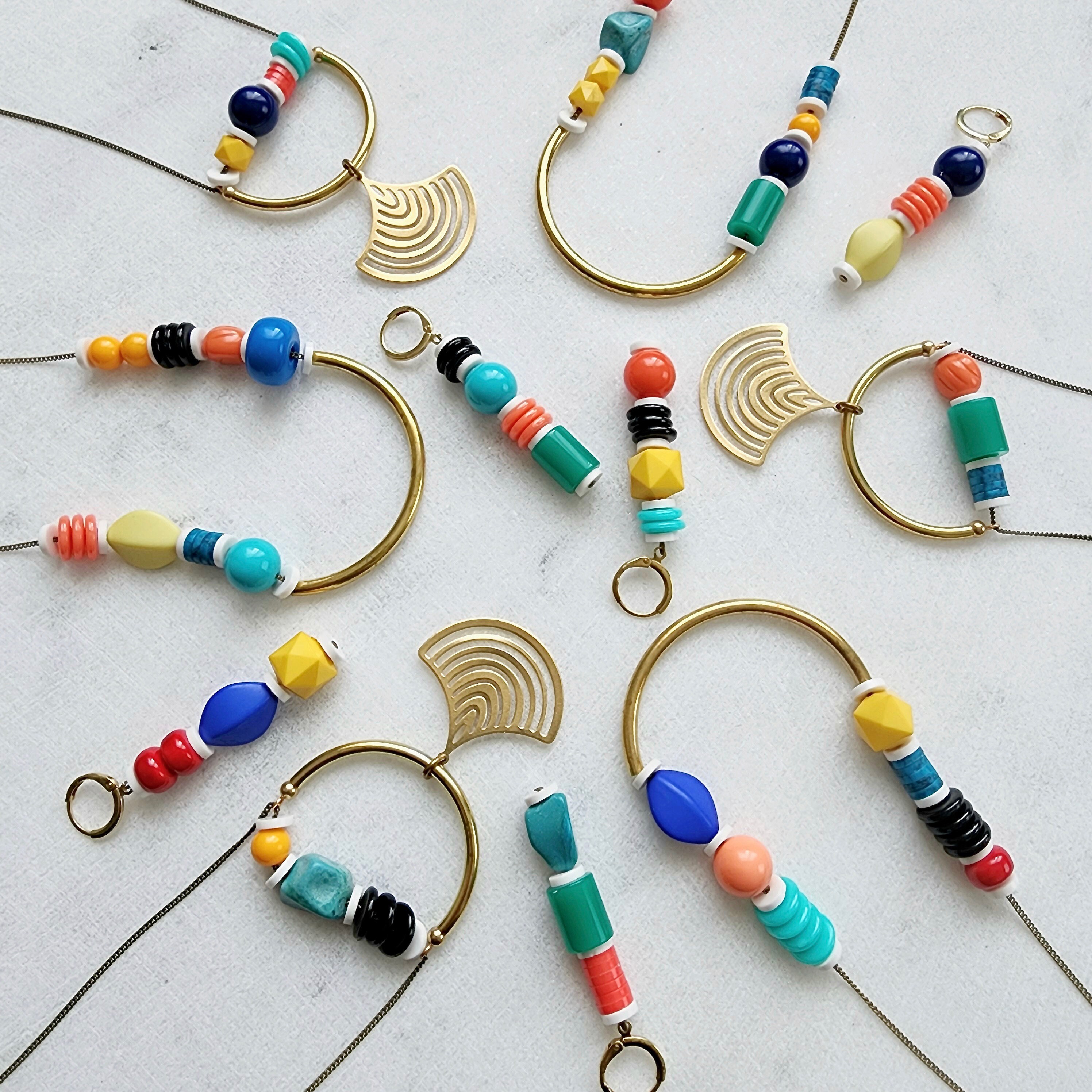 Mix-and-match Vintage Bead Earrings | Colorful Beaded Dangles ...