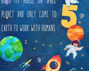 Build My House on Space Planet and Only Come to Earth to Work with Humans