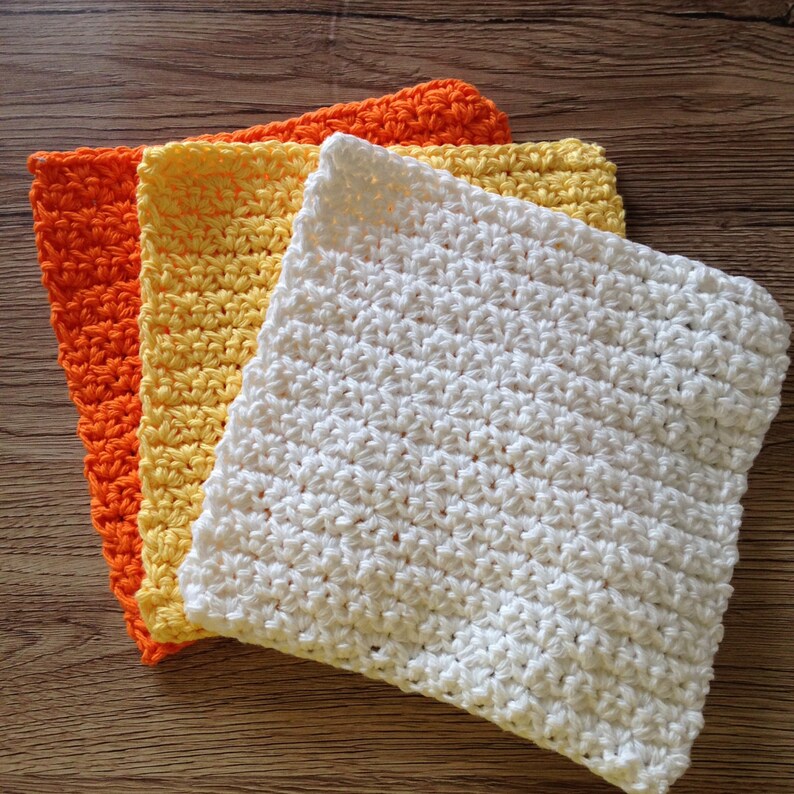 Cotton Crochet Dishcloth Cotton Washcloth Cotton Dishrag Etsy