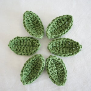 Applique - Crochet Leaves - Country Green