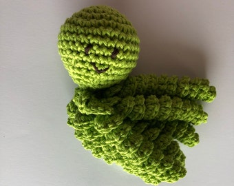 Crochet Octopus for Preemies, Crochet Octopus for Babies in Lime Green Color, Crochet Amigurumi