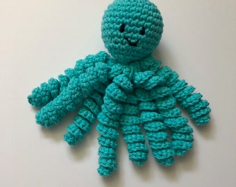 Crochet Octopus for Preemies, Crochet Octopus for Babies in Seabreeze Green Color, Crochet Amigurumi