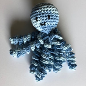 Crochet Octopus for Preemies, Crochet Octopus for Babies in shades of blue, Crochet Amigurumi, NICU Octopus image 5