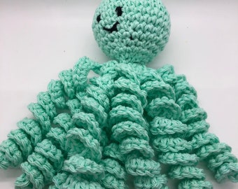 Crochet Octopus for Preemies, Crochet Octopus for Babies in Mint Green, Crochet Amigurumi, NICU Octopus