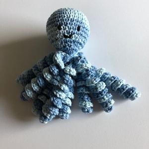 Crochet Octopus for Preemies, Crochet Octopus for Babies in shades of blue, Crochet Amigurumi, NICU Octopus image 1