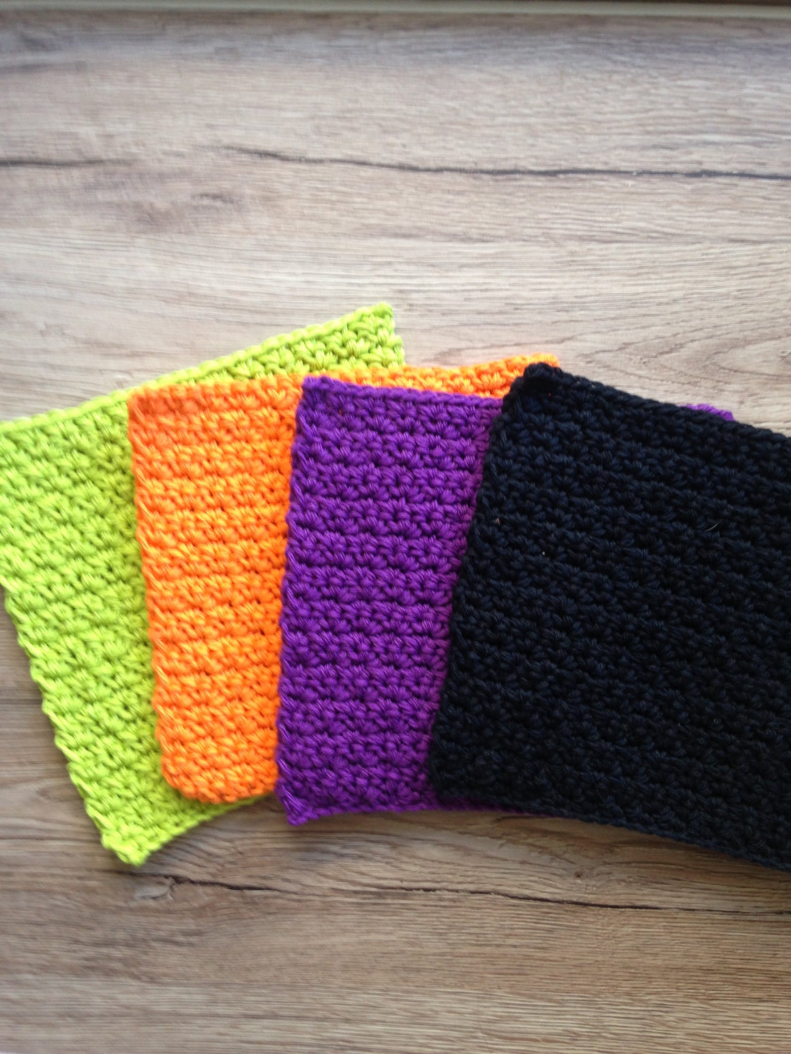 Cotton Crochet Dishcloth Cotton Washcloth Cotton Dishrag Set of 4