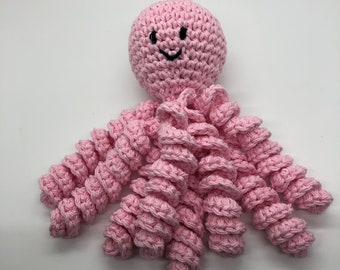 Crochet Octopus for Preemies, Crochet Octopus for Babies in Pink Color, Crochet Amigurumi