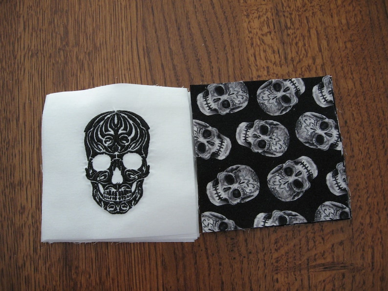 Halloween Skulls for Quilting Mini Charm Pack