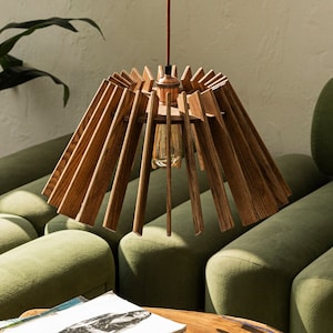 Light Fixture, Wood Pendant Light, Ceiling Light Fixture, Wooden Lampshade, Modern Wood Chandelier, Wood Chandelier Lighting, Dining Light