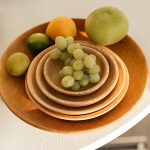 Wooden Serving Bowl, Fruit Bowl, Small Bowl, Home Decor, Farmhouse Decor, Wood Bowl, Wooden Kitchen Decor, Salad Bowl