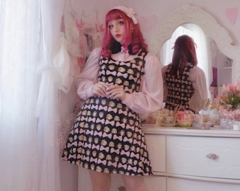 Gloomth Creepy Kawaii Doll Heads and Bows Dress Sizes XS to 5XL