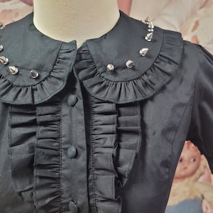 Gloomth Morningstar Spiked Peter Pan Collar Blouse Sizes S to 5XL image 5