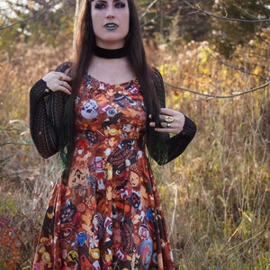 Gloomth Every Day is Halloween Vinage and Retro Halloween Collection Print Dress Sizes XS to 5XL Available image 4