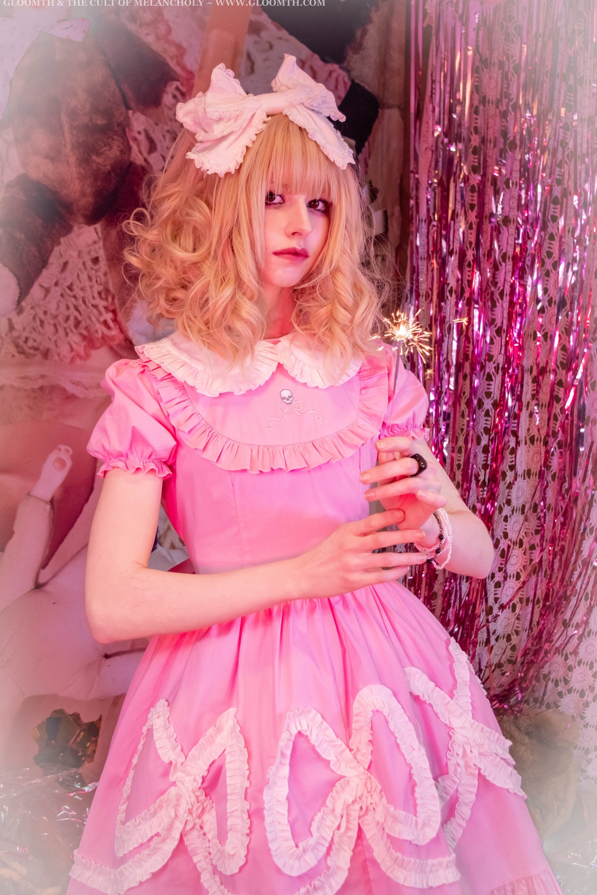 Gloomth Strawberry Milk Pink Lolita Dress With Embroidered Skull Sizes S to 5XL - Etsy Gloomth Strawberry Milk Pink Lolita Dress With Embroidered Skull Sizes S to 5XL - Etsy