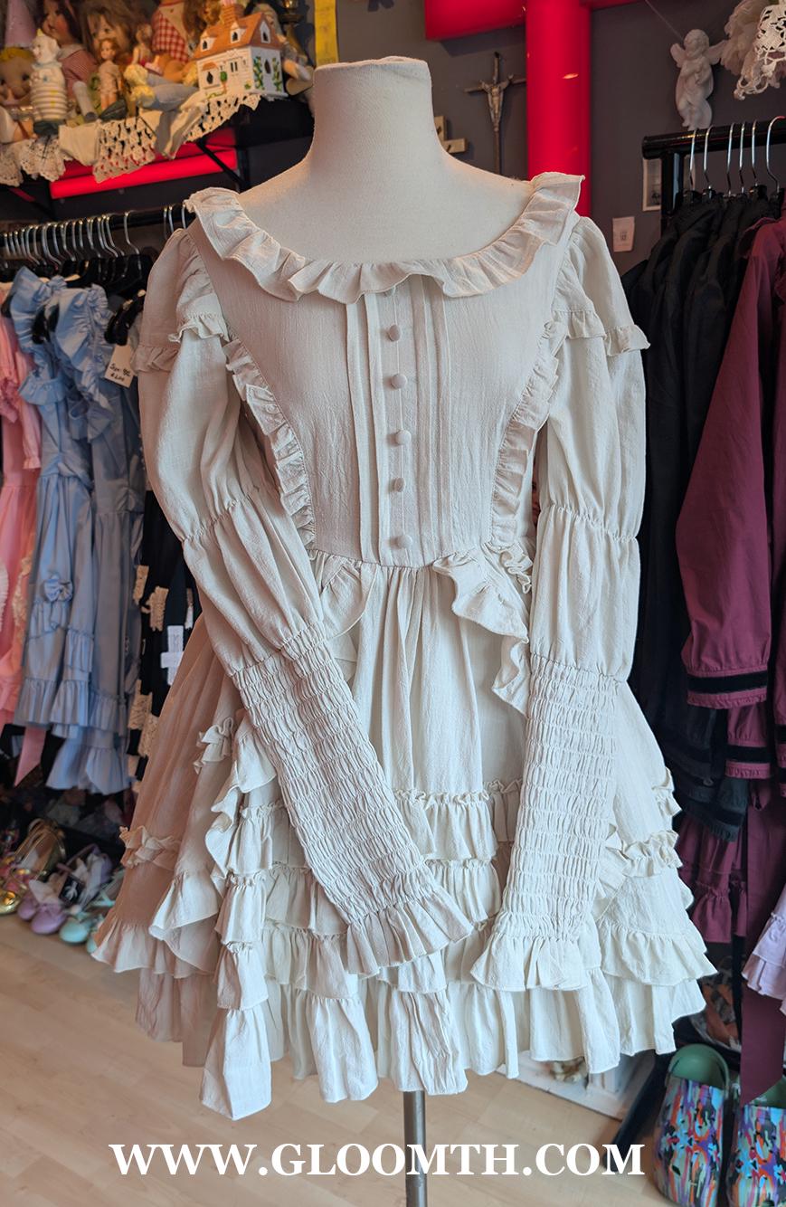 Gloomth Ossuary Raw Cotton Gothic Medieval Dress Sizes
