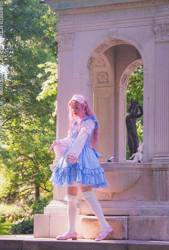 Gloomth Alice's Pool of Tears Blue Cotton Sleeveless Lolita Dress