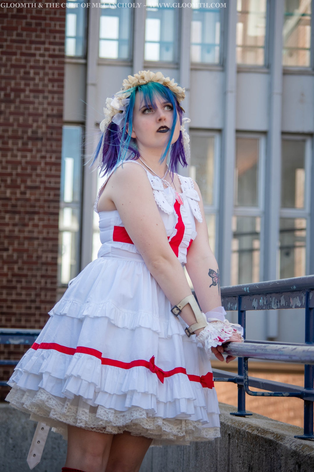 Red and White Lolita Nurse JSK Dress With Buckle Straps (S-5XL) - Etsy