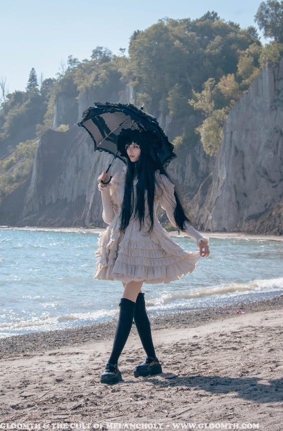 Gloomth Ossuary Raw Cotton Gothic Medieval Dress Sizes S-5x