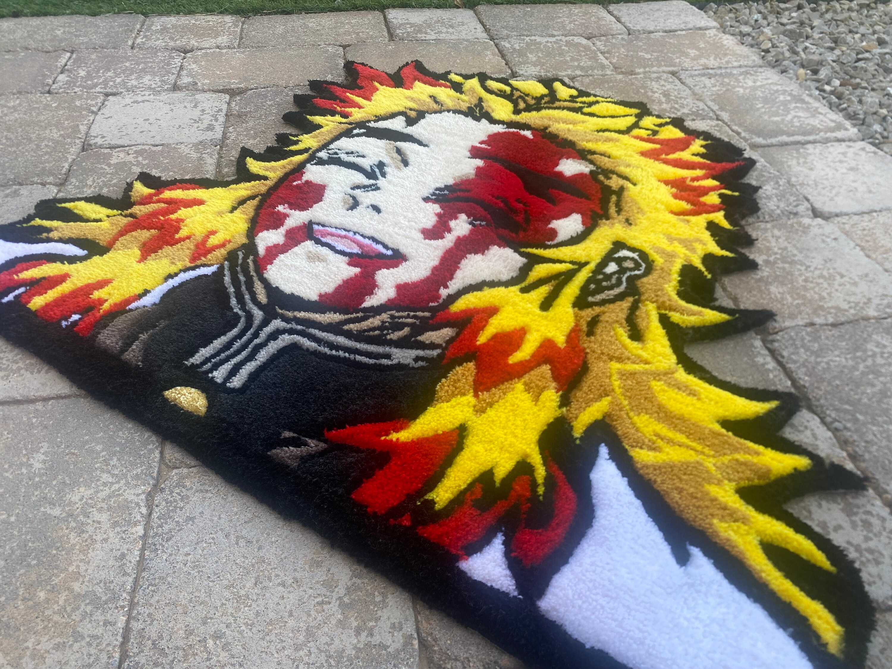 Demon Slayer Rengoku Rug Demon Slayer Rengoku Tufted Rug - Etsy