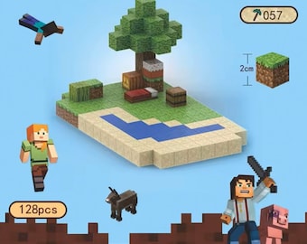 Minecraft Magnetic Building Blocks Sandy Island Set *128 Pcs*