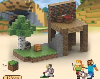 Minecraft Magnetic Building Blocks Chair Island Set *128 Pcs*