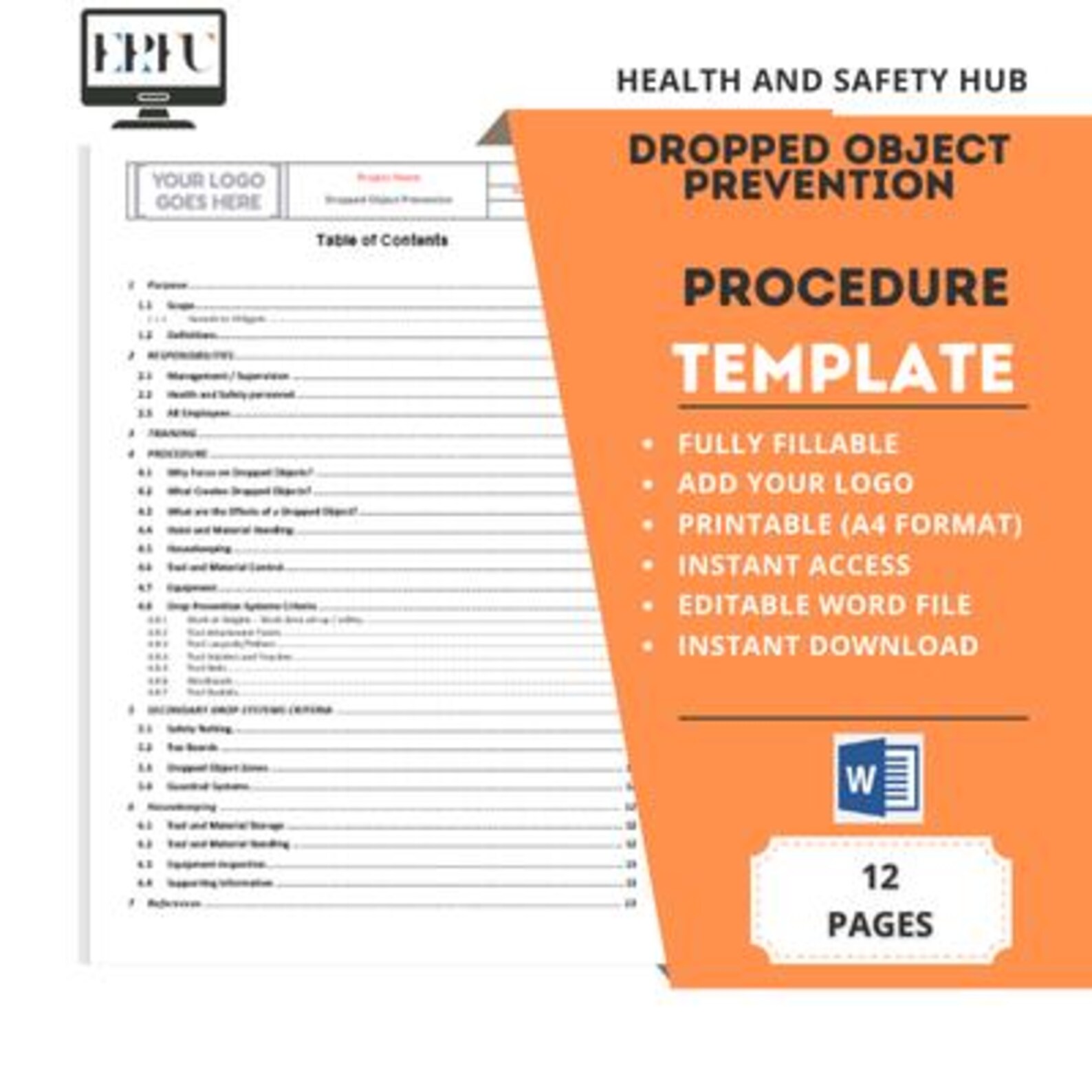 Dropped Object Prevention Safety Procedure, Prevention Guidelines ...