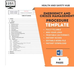 Emergency and Crisis Management Safety Procedure Template | Word File