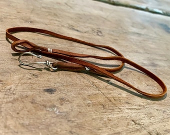 Jes MaHarry Style Leather Necklace, Charm Starter Necklace, Design Your Own Necklace, Leather Charm Necklace, Personalized Silver Charms