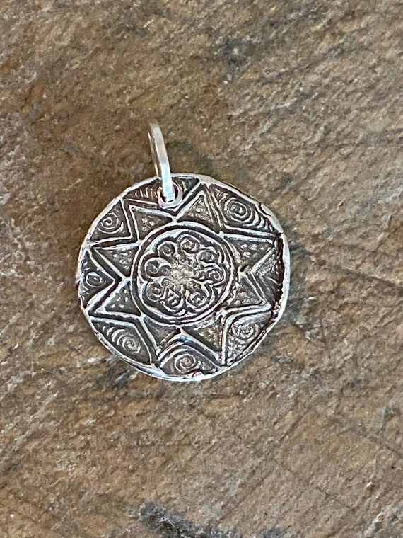Fine Silver Mandala Pendant Sun Goddess Macha Necklace - Etsy