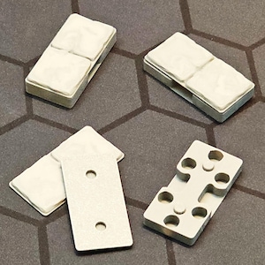 Tuile de donjon modulaire 2 × 1 au sol en pierre - Terrain RPG imprimé en 3D, clips ou connexion magnétique
