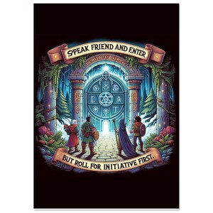 Habla amigo y entra – Póster de aventuras de D&D - Póster de papel mate premium